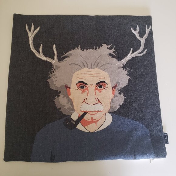 Albert Einstein Whimsical Throw Pillow With Insert – Artsy Home Decor - Picture 5 of 7